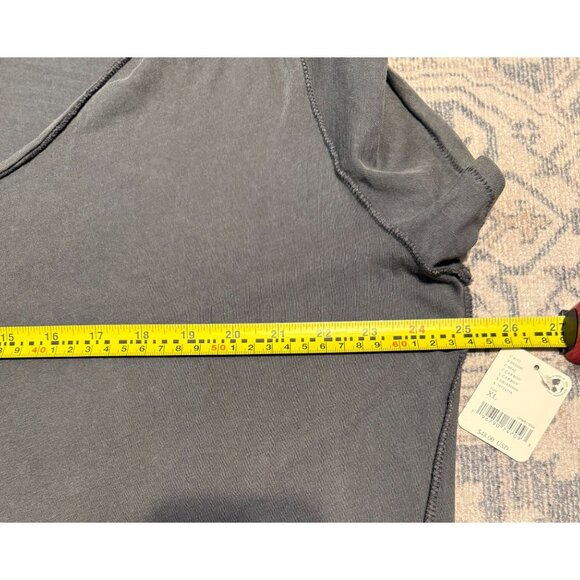 We The Free Women's Oversized Short Sleeve Dylan Tee XL Scoop Neck Carbon Boho - Picture 7 of 9